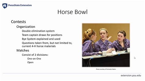 7 Horse Bowl Pa 4 H Equine Knowledge Contest Youtube