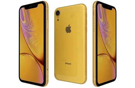 Apple Iphone Xr Yellow 3d Model Cgtrader