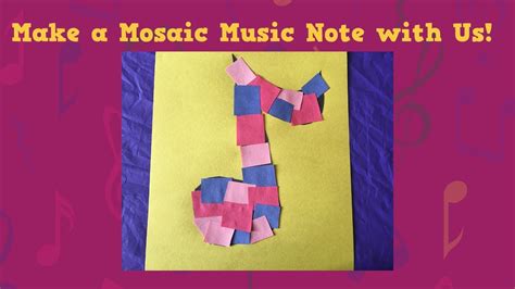 Diy Craft Make A Mosaic Music Note With Us Youtube