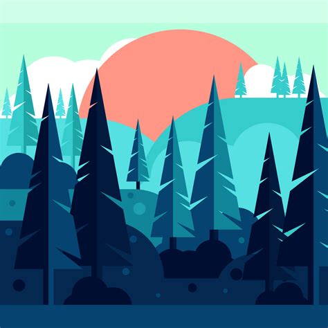 Abstract Forest Illustration 181298 Vector Art At Vecteezy