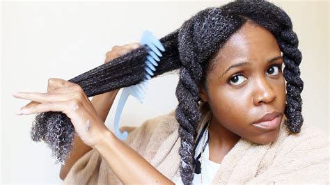 How to make hair black naturally? Kinky Natural Hair Wash Routine| Detangle and Moisturize ...