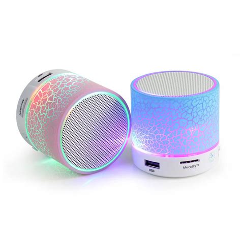Led Portable Mini Bluetooth Speakers Wireless Hands Free Speaker With Tf Usb Fm Mic Blutooth