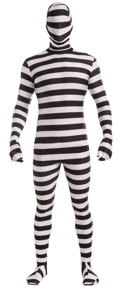 Halloweeen Club Costume Superstore Prisoner Skin Suit Adult Mens Costume