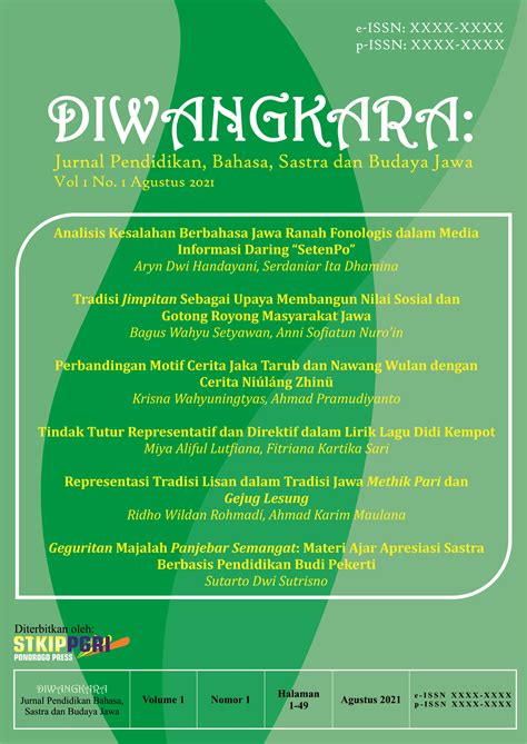 T indak Tutur Representatif dan Direktif dalam Lirik Lagu Didi Kempot