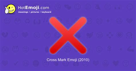 Cross Mark Emoji Meaning With Pictures From A To Z