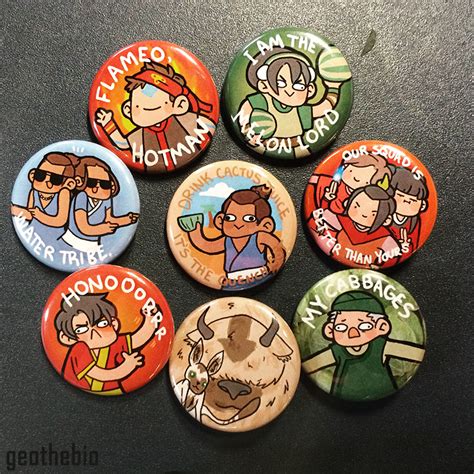 Avatar The Last Airbender Pin Set 8 · Geothebio · Online Store Powered By Storenvy