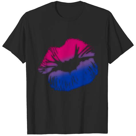 bisexual big kissing lips t shirt designed and sold by emily ryan