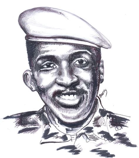 Thomas Sankara 02 Painting By Emmanuel Baliyanga
