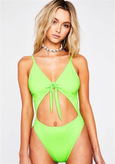 Dippin Daisys Lime Glam One Piece Swimsuit Dolls Kill