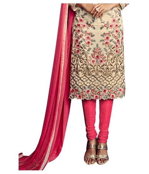 Desi Look Beige Georgette Dress Material Buy Desi Look Beige Georgette Dress Material Online