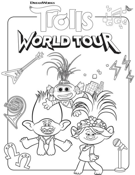 From the story my trolls fan art by harleypig127 with 1,184 reads. Free Trolls World Tour Coloring Pages and Printable ...