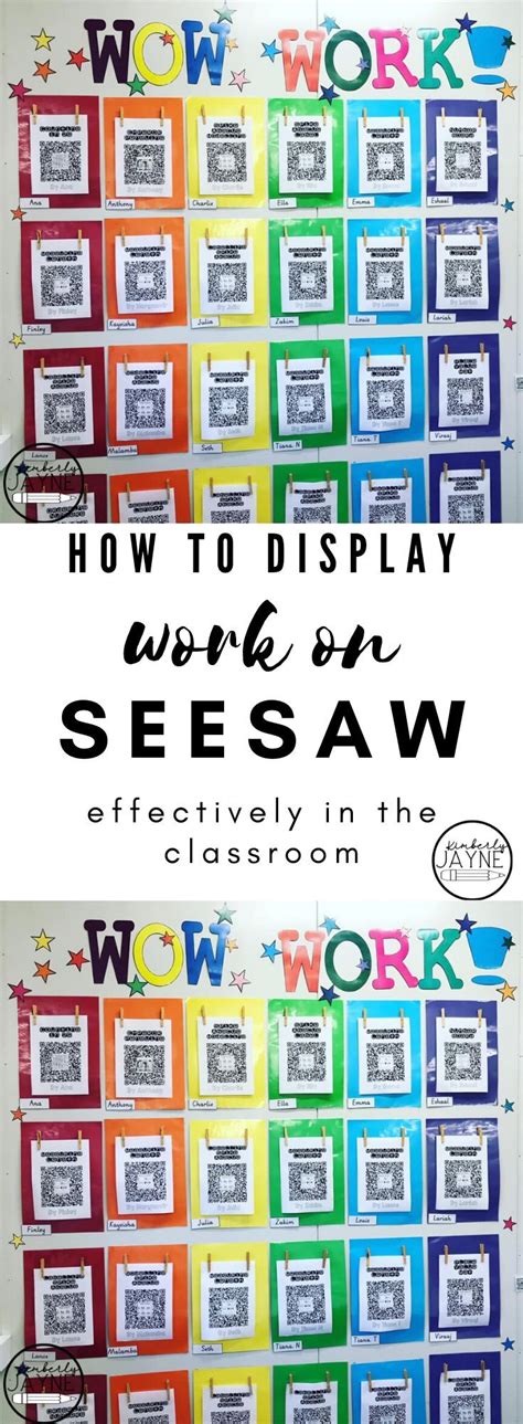 Our rollout of qr codes for buyers and sellers. QR Code Display Template for Seesaw Work | Displaying ...