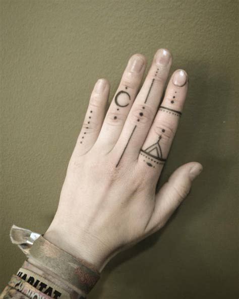 Geometric Tattoo 40 Awesome Finger Tattoos For Men And