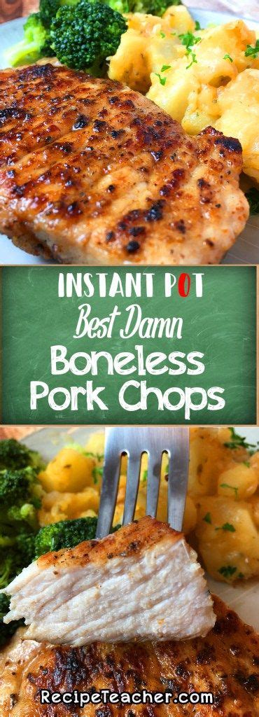 If you don't have a steaming basket, line the instant pot trivet with foil, place it on the seared chops, and then top it with the seasoned potatoes. Instant Pot Frozen Pork Chop : Honey Garlic Instant Pot Pork Chops - Easy Pressure Cooker ...