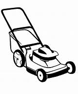 Lawn Mower Drawing Push Coloring Pages Cartoon Getdrawings sketch template