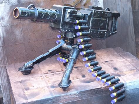 fully automatic steampunk nerf type machine gun w tri pod dart etsy