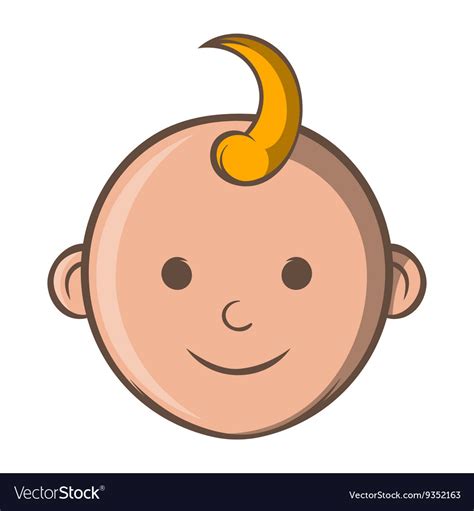 Baby Face Icon Cartoon Style Royalty Free Vector Image