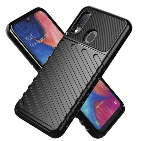 Case Samsung Galaxy A20e Armored Thunder Black Cases And Covers Types Of Cases Menu Types