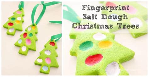 Fingerprint Salt Dough Christmas Trees Emma Owl