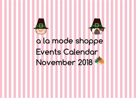 November Calendar Feature Image A La Mode Shoppe