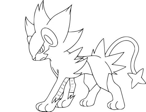 Последние твиты от dessin pokémon (@juliendessin). Coloriage Luxray Pokemon à imprimer