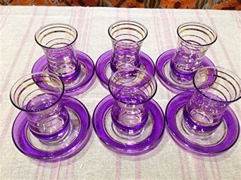 Turkish Tribal Tea Set Tea Glasses Ottoman Glass Cups One Of A Kind