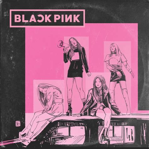 Black Pink Vinyl Album Fan Art Blackpink Poster Retro Poster