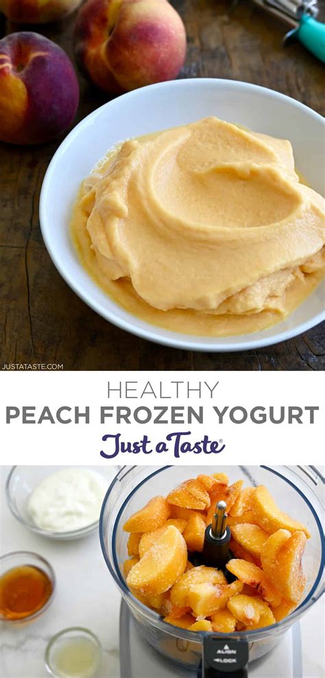 5 Minute Healthy Peach Frozen Yogurt Just A Taste