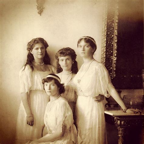 A Formal Portrait Of The Daughters Of Tsar Nicholas Ii Of Russia 1914