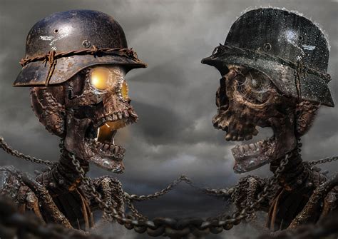 German Soldier Skeletons Hd Wallpaper Background Image 3508x2480