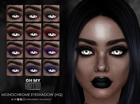 The Sims Resource Oh My Goth Monochrome Eyeshadow