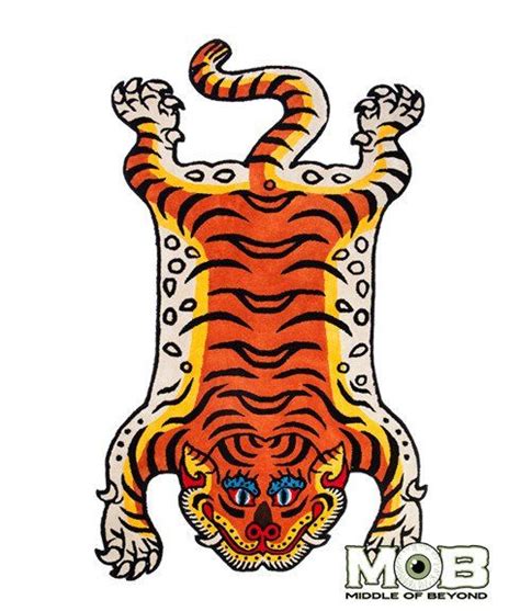 Tibetan Tiger Rug Tiger Rug Tiger Illustration Tiger Art