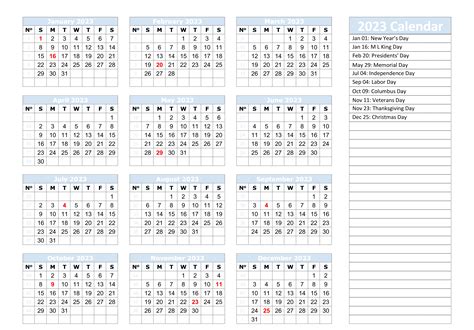 2023 Year Calendar Vector Png Images 2023 Calendar Full One Year 2023