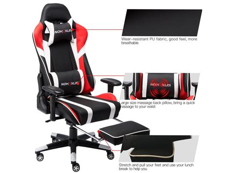 Key takeaways one of the best gaming chairs with a massage feature and a footrest. Nokaxus Gaming Chair Large Size High-Back Ergonomic Racing ...