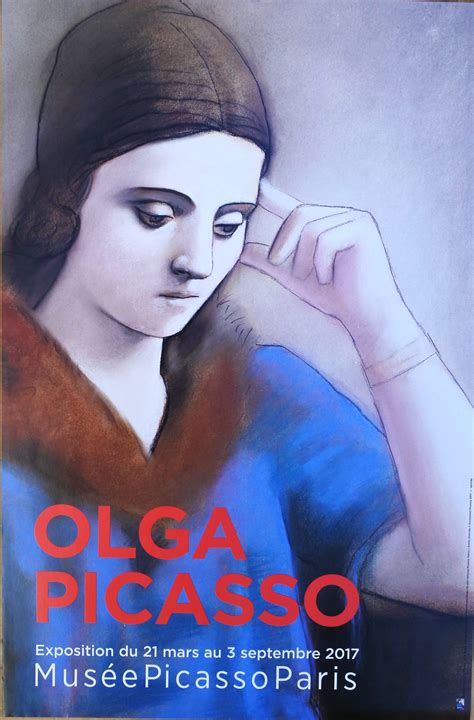 pablo picasso olga picasso cartel original exposición en el musée picasso paris en 2017 el