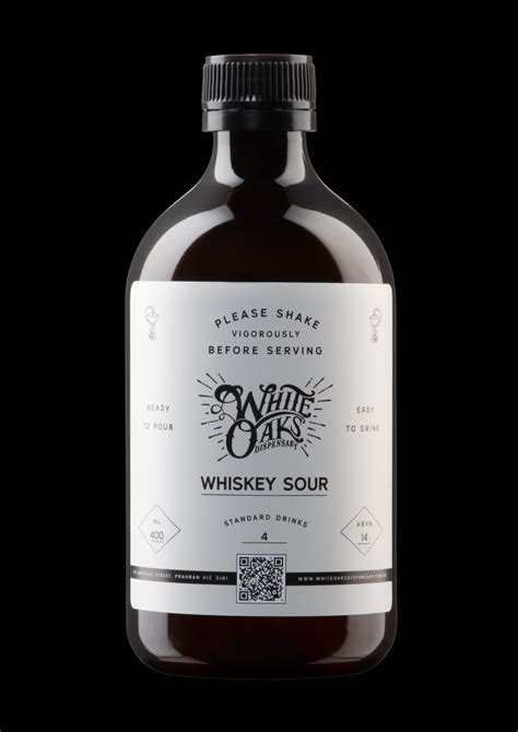 Classic Whiskey Sour 400ml 500ml Shaken — White Oaks Dispensary