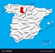 Palencia map spain province administrative map Vector Image