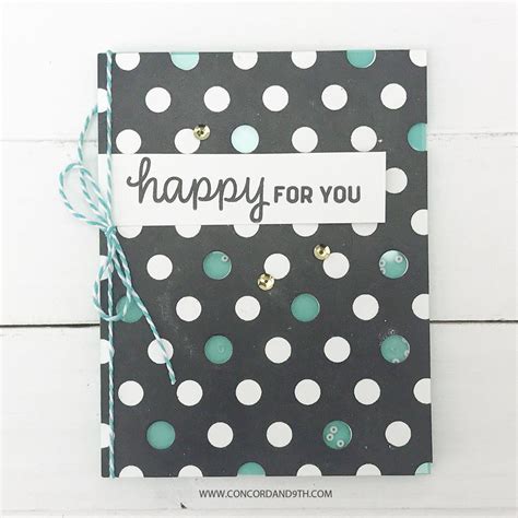 Label Image Concord And 9th Polka Dot Background Happy Words Shaker