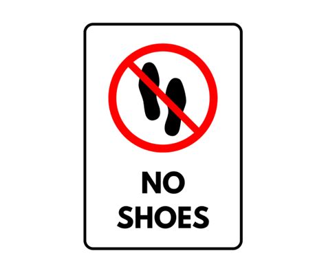 No Shoes Sign Printable Templates Free Pdf Downloads