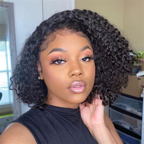 Kinky Curly X Lace Frontal Shortcut Human Hair Bob Wigs Wigfever