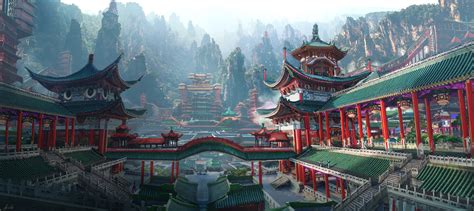 Chinese Imperial Architecture By Anda Sung Fantasy Art Landscapes