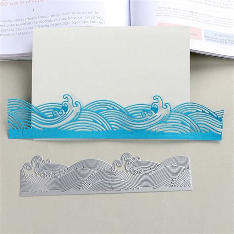 Sea Wave Cutout Lace Embossing Stencil Diy Scrapbook Paper Etsy