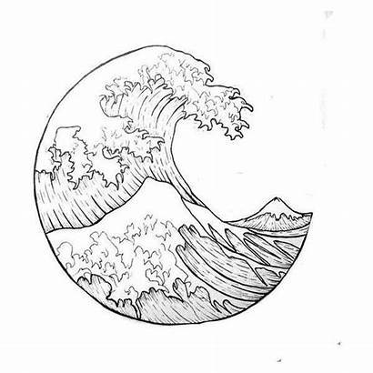 Wave Tattoo Outline Drawing Tattoos Drawings Water