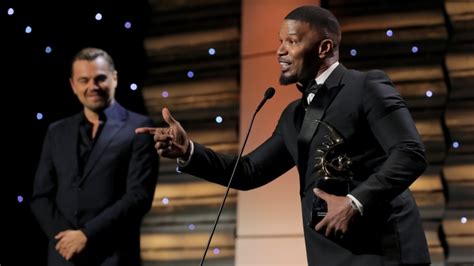 Jamie Foxx Honored By Leo Dicaprio At American Black Film Fest Honors