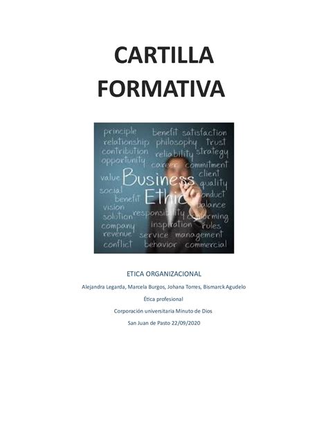 Calaméo Cartilla Etica Organizacional