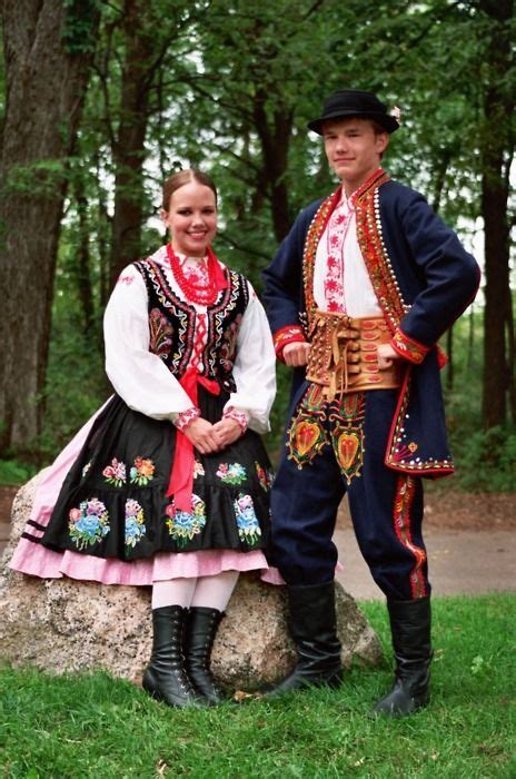 Europe Portrait Of A Polish Couple Wearing Traditional Clothes Poland Ukraine Polish