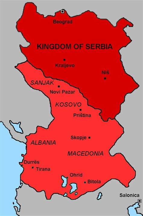 Short Lived Territorial Expansion Of The Kingdom Of Serbia During The