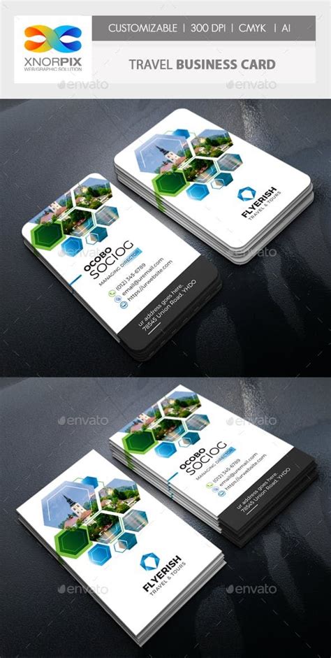 Travel Business Card By Axnorpix Graphicriver Letterpress Business