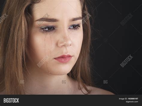 Sad Young Woman Crying Image And Photo Free Trial Bigstock