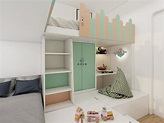 兒童組合床設計 - 極用空間全屋定制